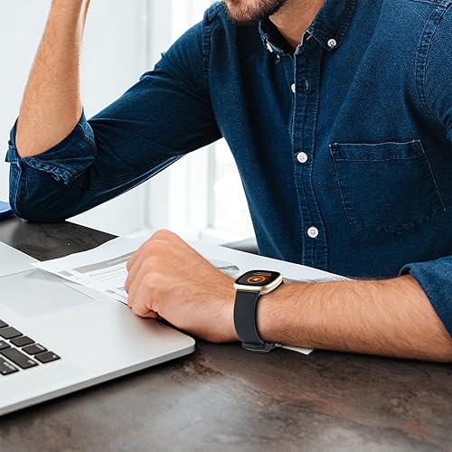 Miniatura 6 de Paquete de 3 correas deportivas compatibles con Fitbit Versa 4Versa 3Sense 2Sense, accesorios clásicos de silicona suave para mujeres y hombres