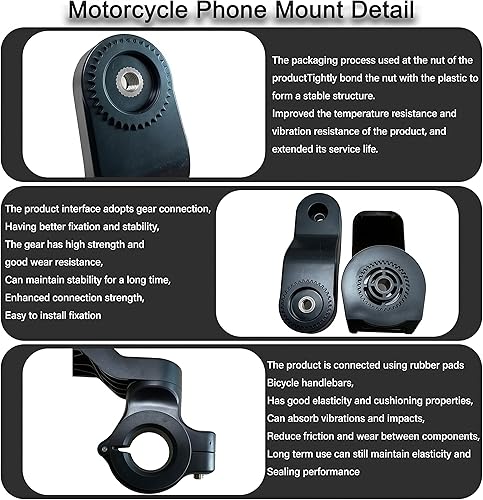Miniatura 5 de Soporte de teléfono para motocicleta, soporte para manillar de motocicleta, soporte de teléfono para bicicleta, soporte para teléfonos inteligentes,