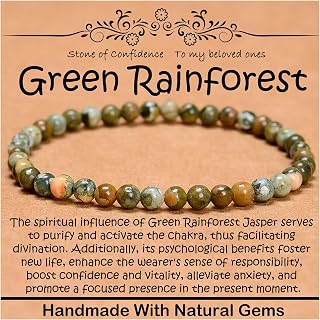 Natural Healing Gemstone Bracelet Handmade Yoga Stretch Elastic Bracelet Stress Relief Crystal Jewelry for Men and Women