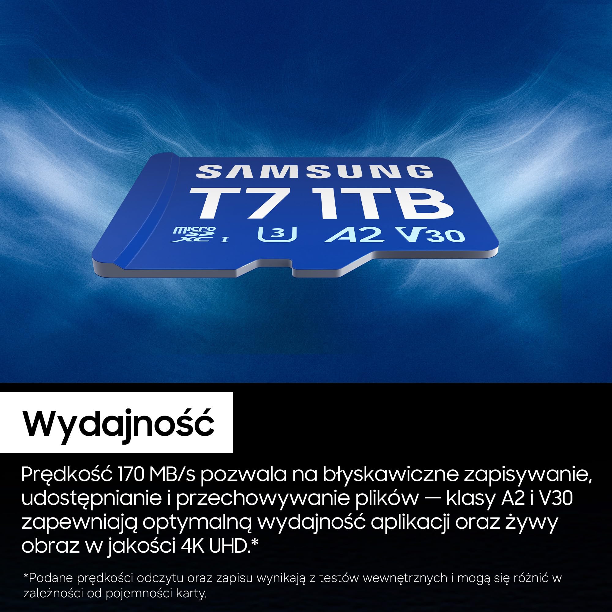 Karta microSD Samsung T7, 128 GB, karta pamięci do gier mobilnych na smartfony, tablety i konsole przenośne, UHS-I U3, Full HD i 4K UHD, prędkość odczytu 170 MB/s, MB-MB128T/WW
