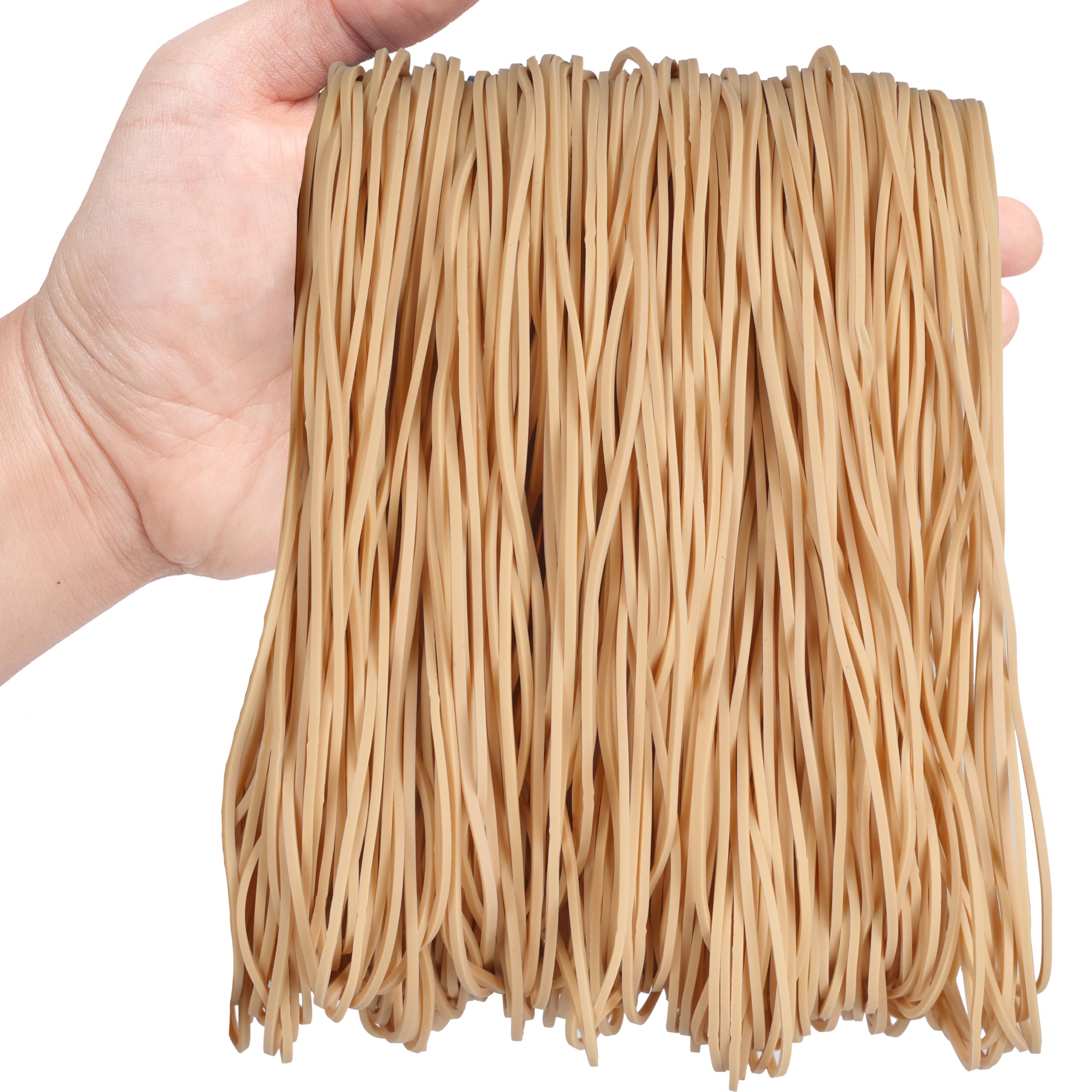 Foshine Rubber Bands Large Beige 7 inch 0.5bl Elastics Bands Size117A Long Rubber Band For Office Supplies Home Big #117A (7" x 1/16") image 7