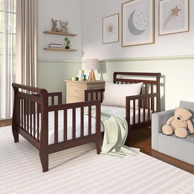 Cama Toddler Emma 3 en 1 Convertible de Madera - Espresso miniatura 2