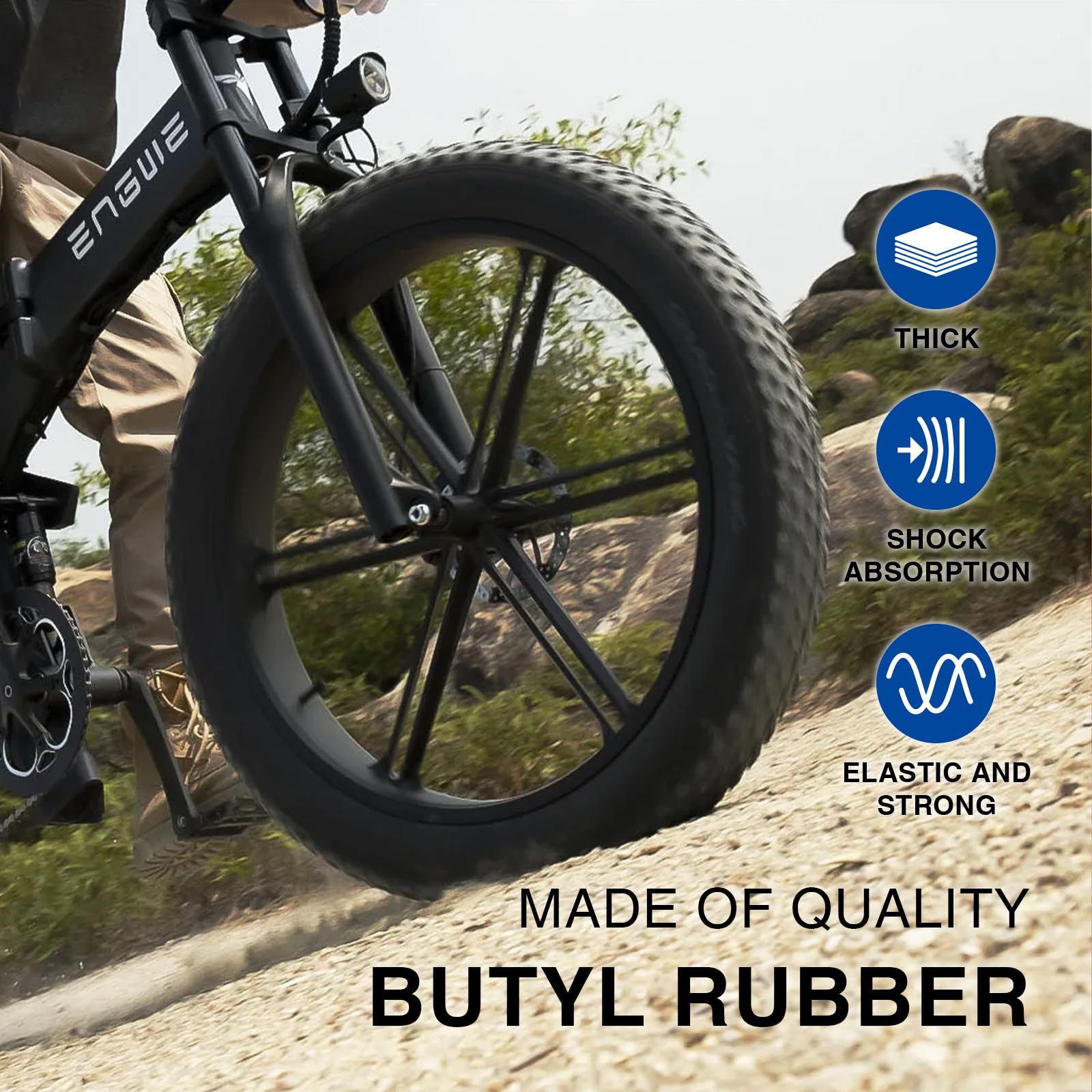 Amazon | 20×4.0~5.0 ファットタイヤバイクチューブ2個パック:AV 32mm