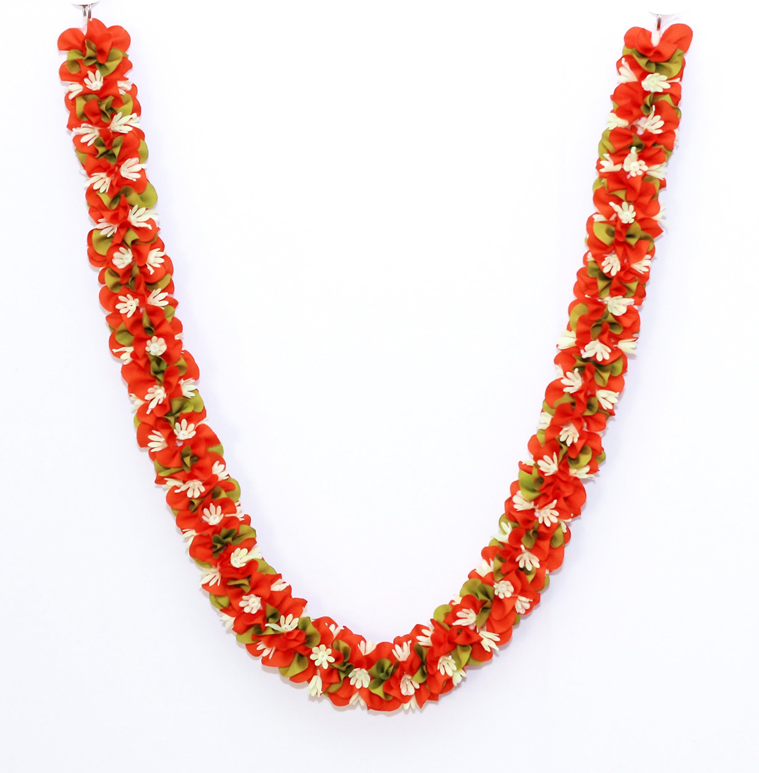 Daedal Crafters Flower Garland for Pooja Mandir Decoration, Hanging Mala for Photo Frame, Decorative Haar Mala for God Idols, Photo Frames of Loved Ones, Ancestors, Pitra & Pooja Room Decor (40 Inch)