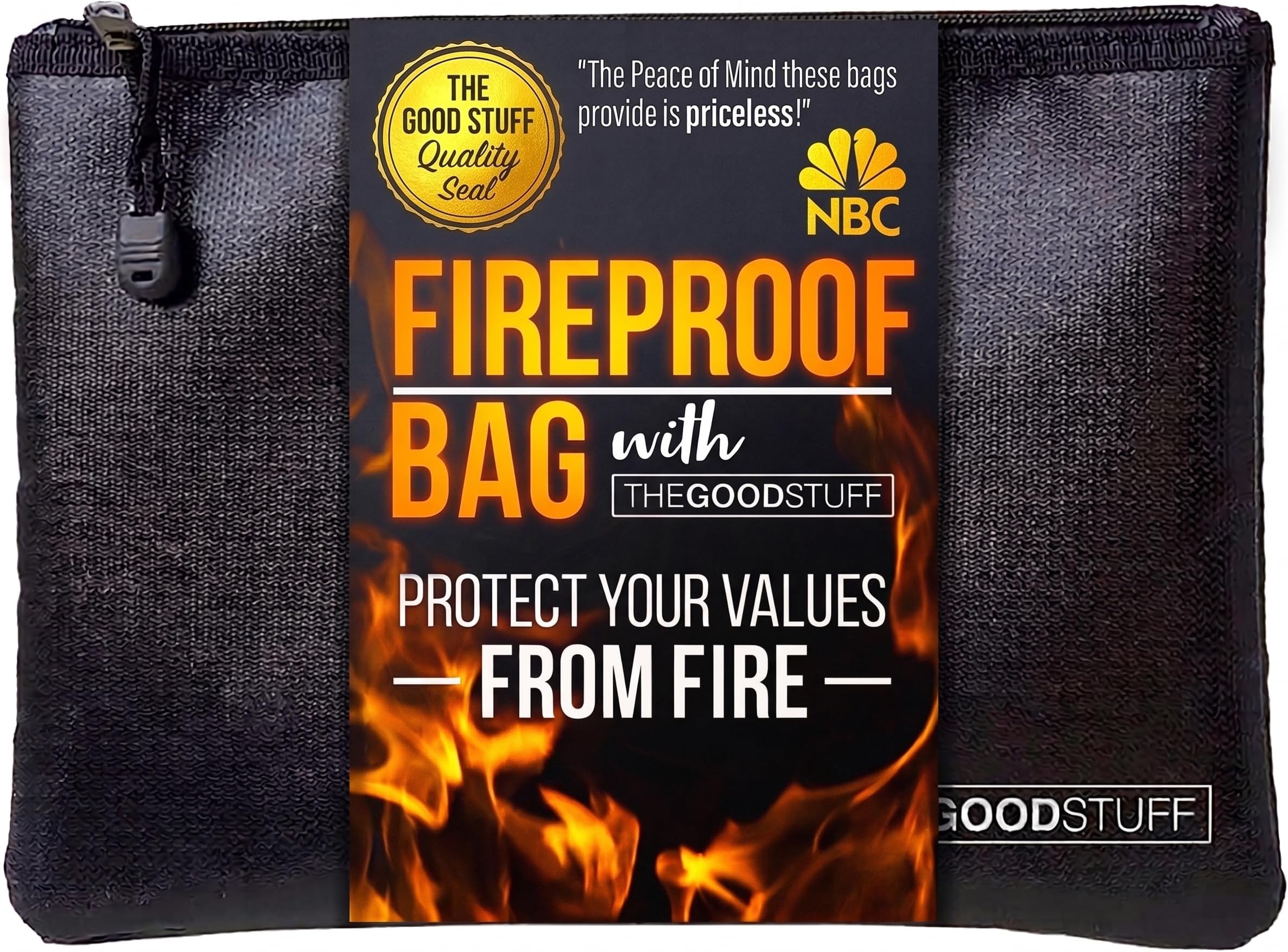 Water and Fireproof Pouch (2000℉) - Protect Money, Passports, and Documents with a Fireproof Money Bag for Cash, Safe Money Storage Bags Fire Proof Waterproof