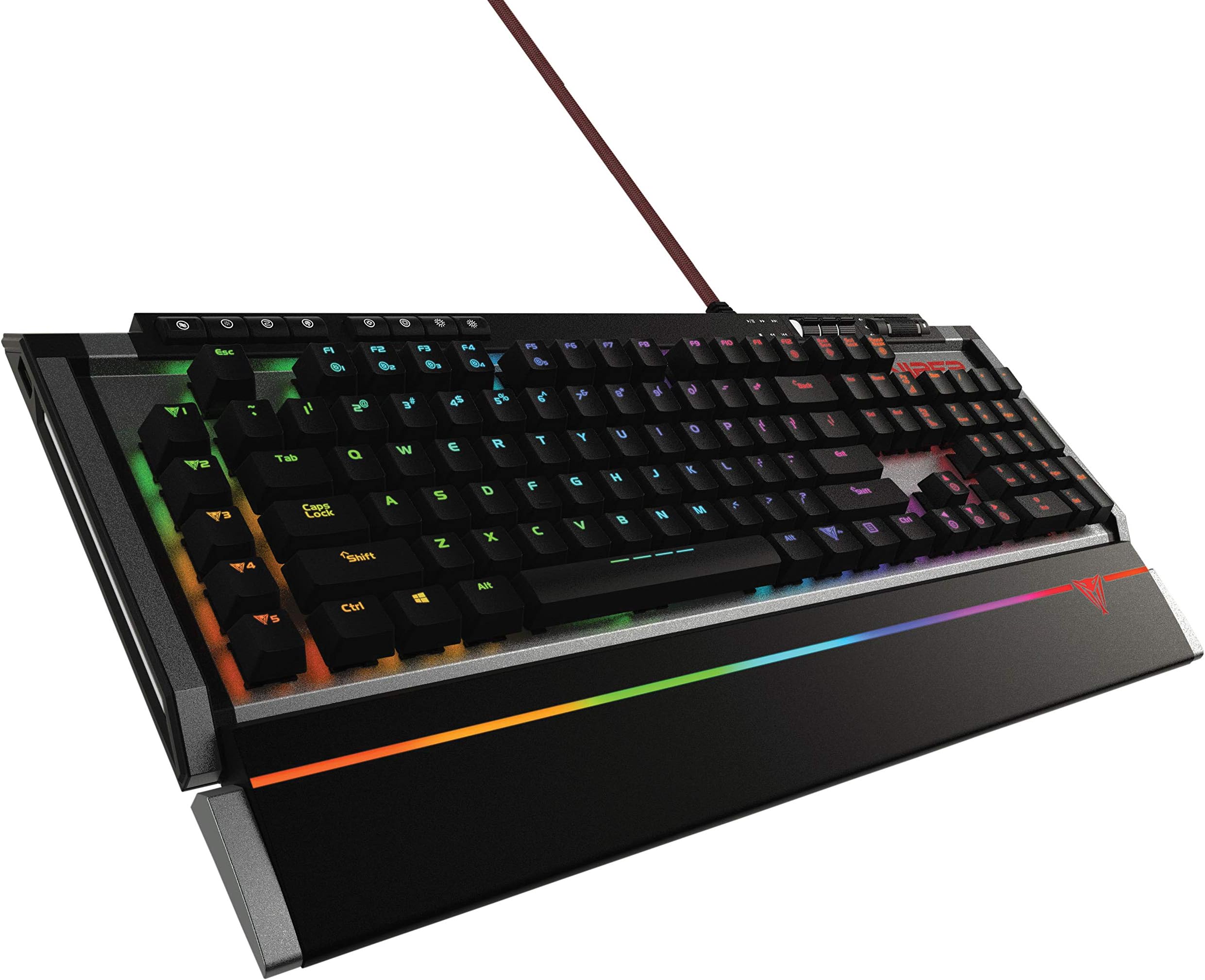 Patriot Memory Viper V770 Pro Mechanical Gaming Keyboard Full RGB/Dedicated Media Controls/Macro Enabled, Viper Black and Silver(PV770MRUMXGM) -US LAYOUT-