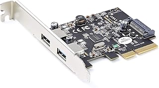 StarTech 2-Port USB PCIe Card with 10Gbps/Port - USB 3.1/3.2 Gen 2 Type-A PCI Express 3.0 x2 Host Controller Expansion Card - Add-On Adapter Card - Full/Low Profile - Windows & Linux (PEXUSB312A3)