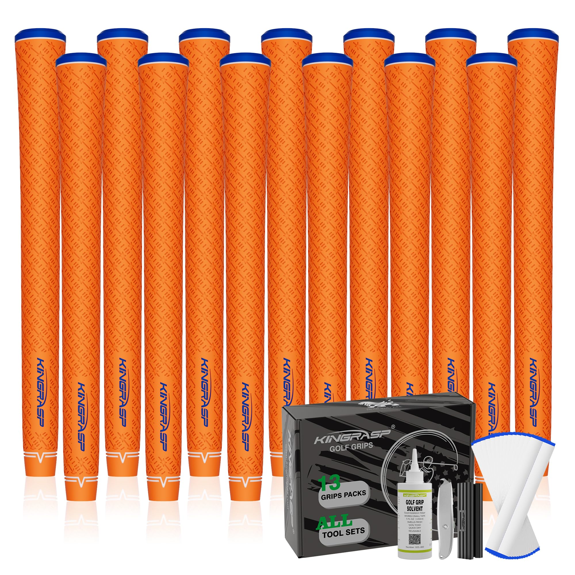 Multi Compound Golf Grips,13 Grips Set, Soft Rubber Golf Clubs Grips (KINGRASP)