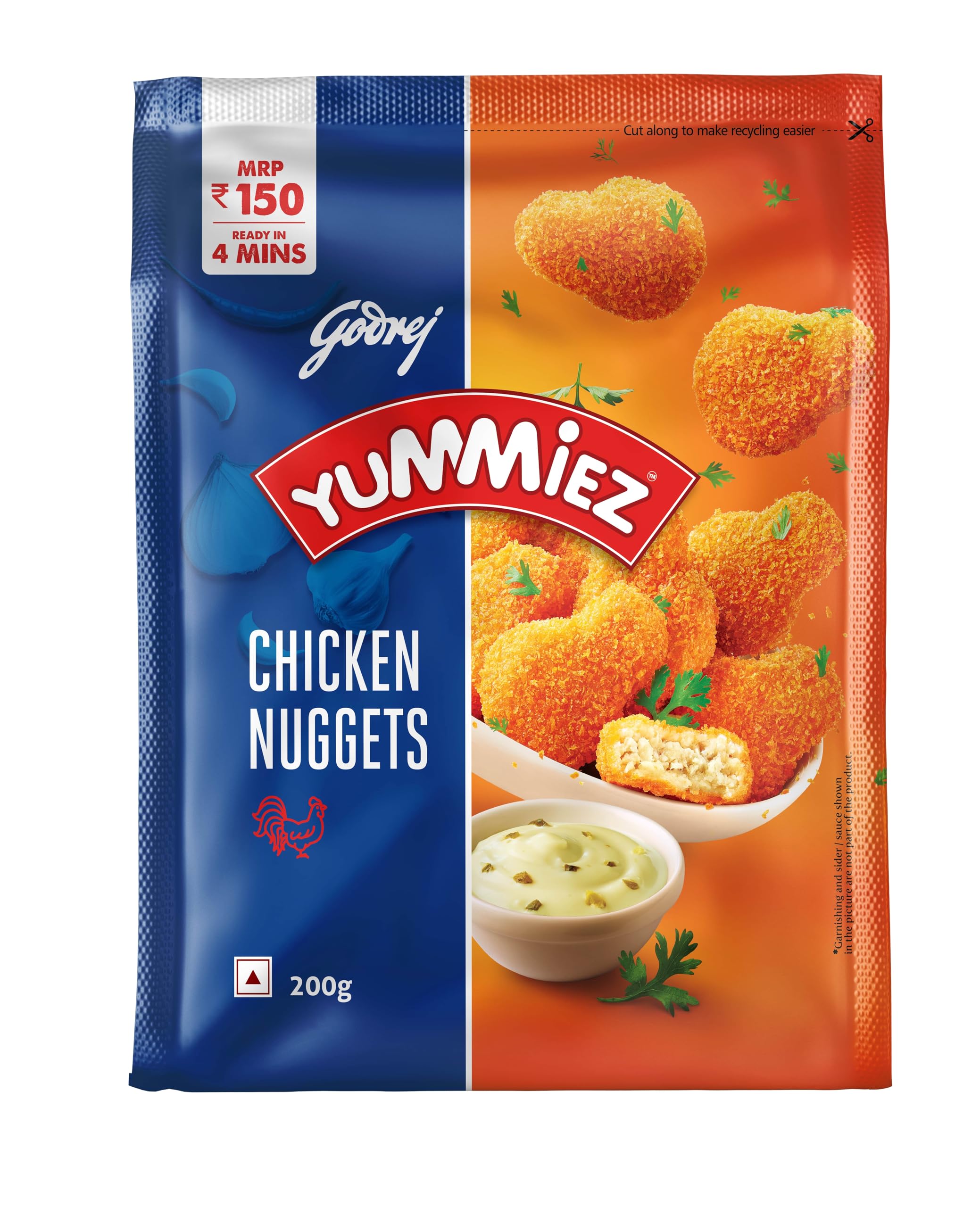Godrej Yummiez Chicken Nuggets Pouch, 200 g