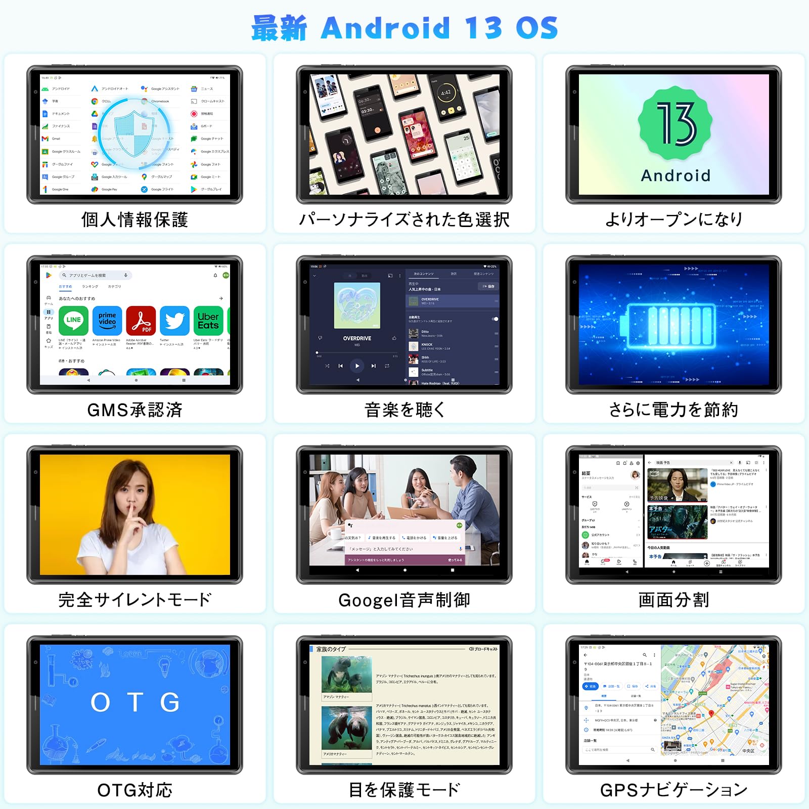 Amazon.co.jp: ユアユーT30 pro Android 13タブレット8インチFHD