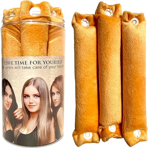 Rizadores de pelo suaves sin calor, rizadores de cabello mágicos sin calor, rizadores de cabello brillantes para cabello largo, 15 ganchos de