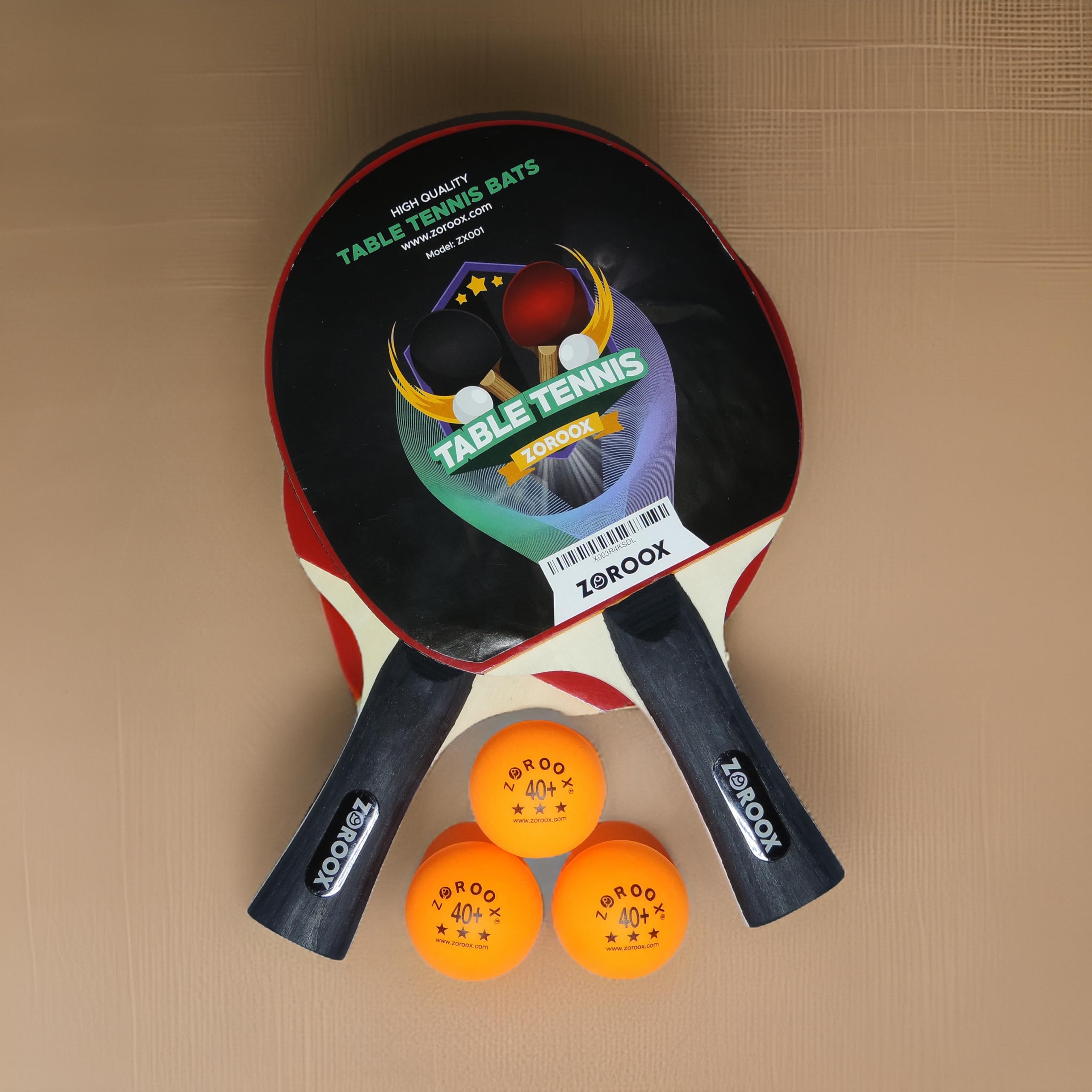 ZOROOX High-Performance 3-Star Table Tennis Balls - Pack of, Orange, 40 milímetros - Image 3