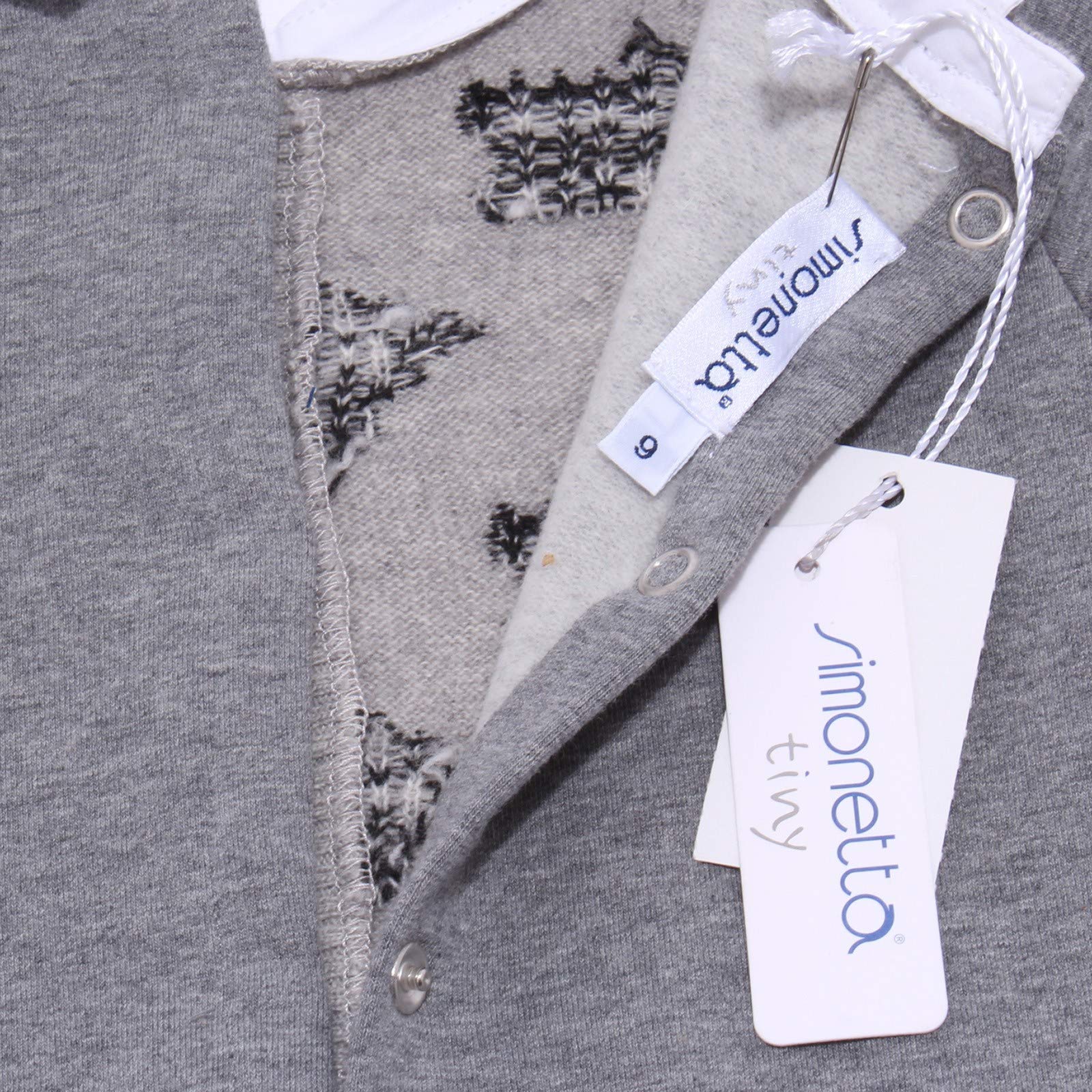 SIMONETTA 2885Y tutina cotone bimbo boy TINY cotton grey coverall