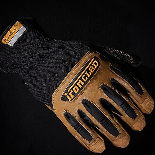 Miniatura 10 de Ironclad Ranchworx - Guantes de trabajo RWG2 guantes de trabajo de cuero Premier ajuste de rendimiento duraderos lavables a máquina 1 par