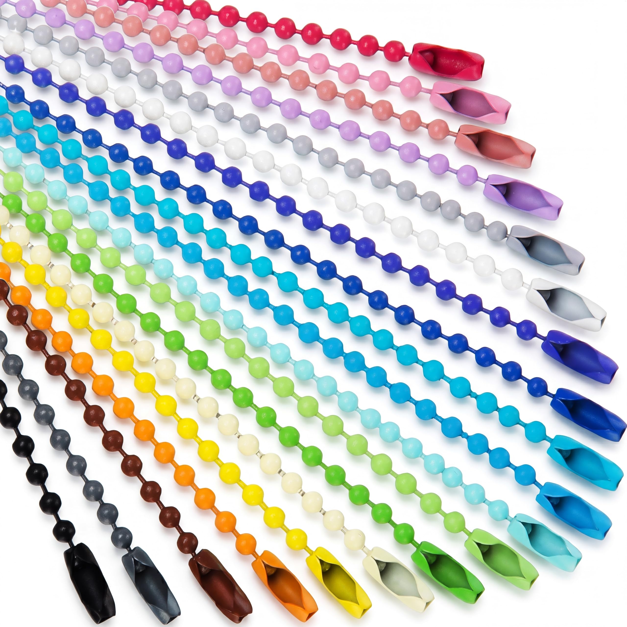 Amazon.com: Hicarer 200 Pack Colored Bead Keychain Metal Hanging