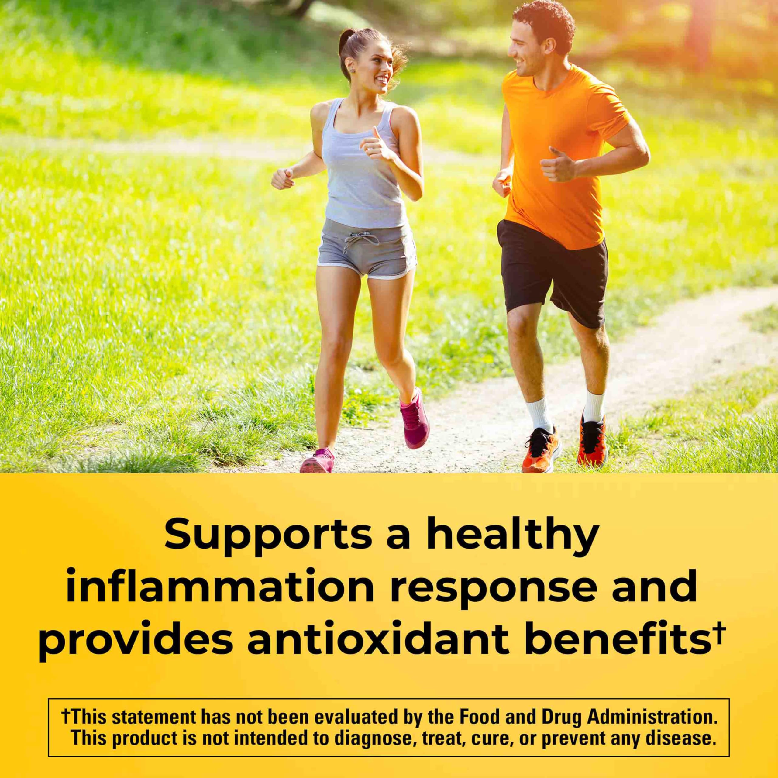 Nature Made Extra Strength Turmeric Curcumin with Black Pepper, 1000mg Turmeric Extract per serving (Standardized to 95% Curcuminoids), Supports Healthy Inflammation Response, 60 Vegetarian Capsules