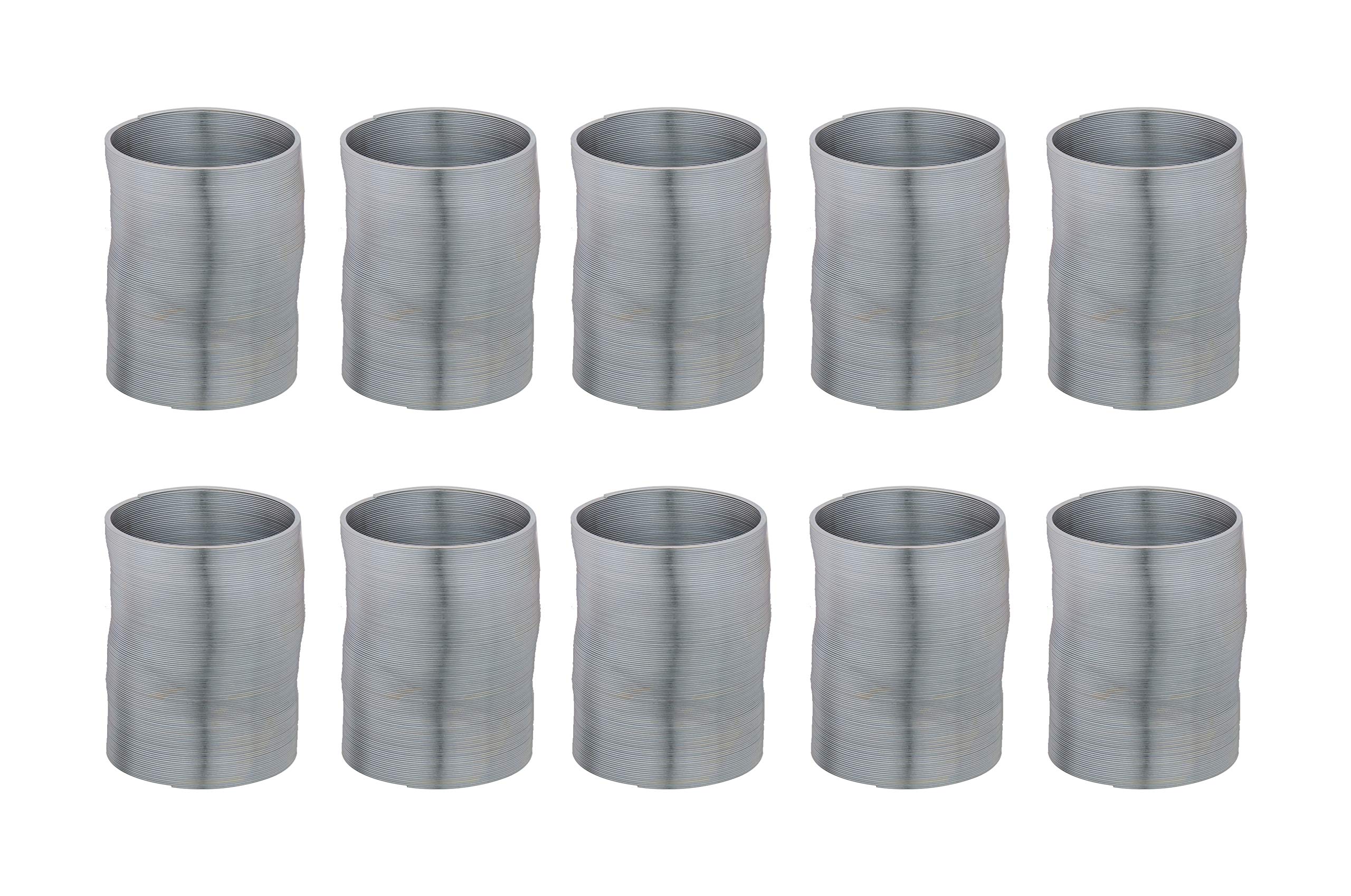 Pack of 10 Slinky Tempered Steel Wave Form Helix | Scientific Slinky for Physics Experiments | 7.5 cm Coil Diameter | 3 Meter Length | Durable Tempered Steel Wire for Classroom & Lab Use