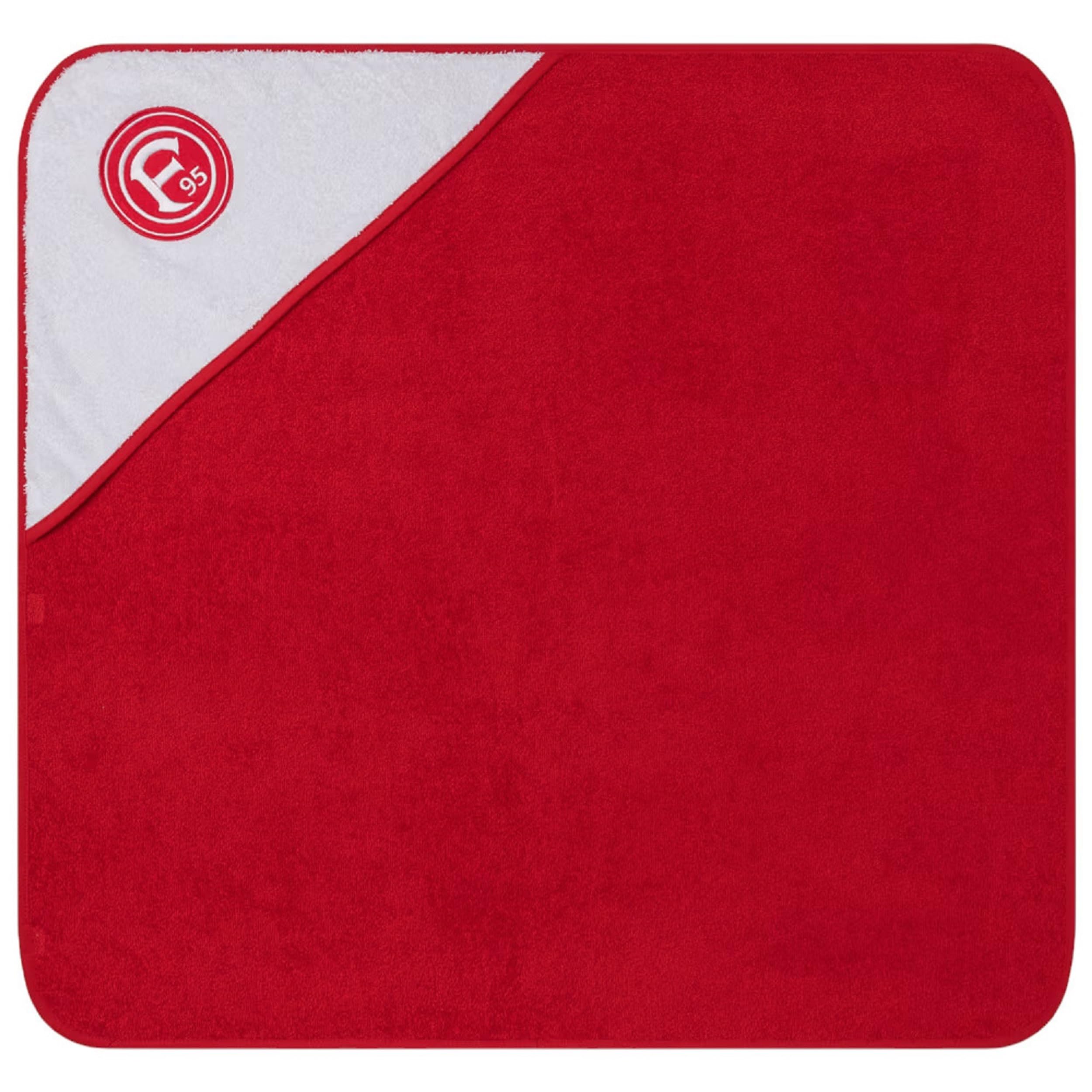 Fortuna Düsseldorf R?cznik k?pielowy z kapturem dla niemowl?t, 80 x 80 cm