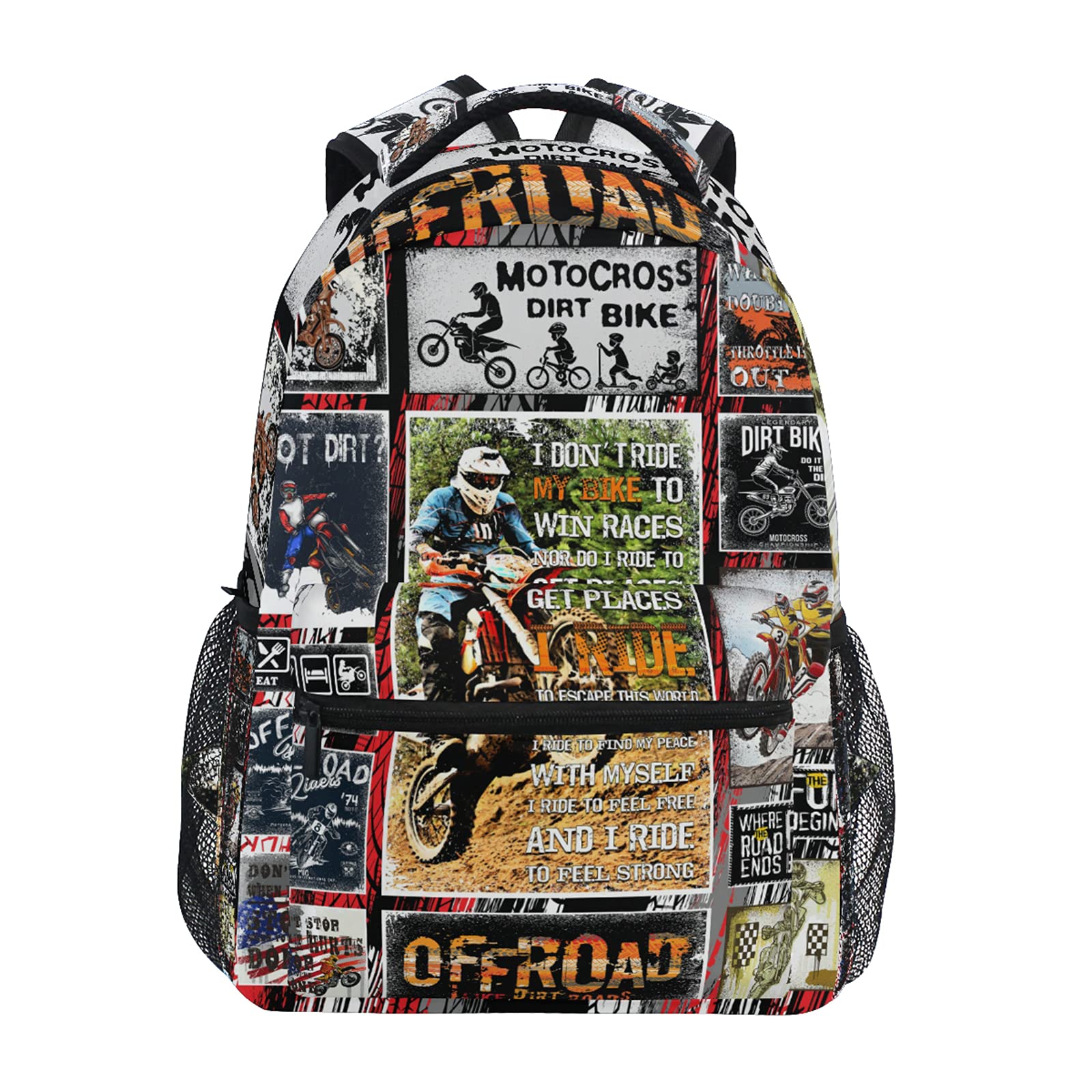 Nerxy Motorcycle Backpack Dirt Bike for Kids Boys Girls Back to School Bike Gift Bag Motocross Bookbag