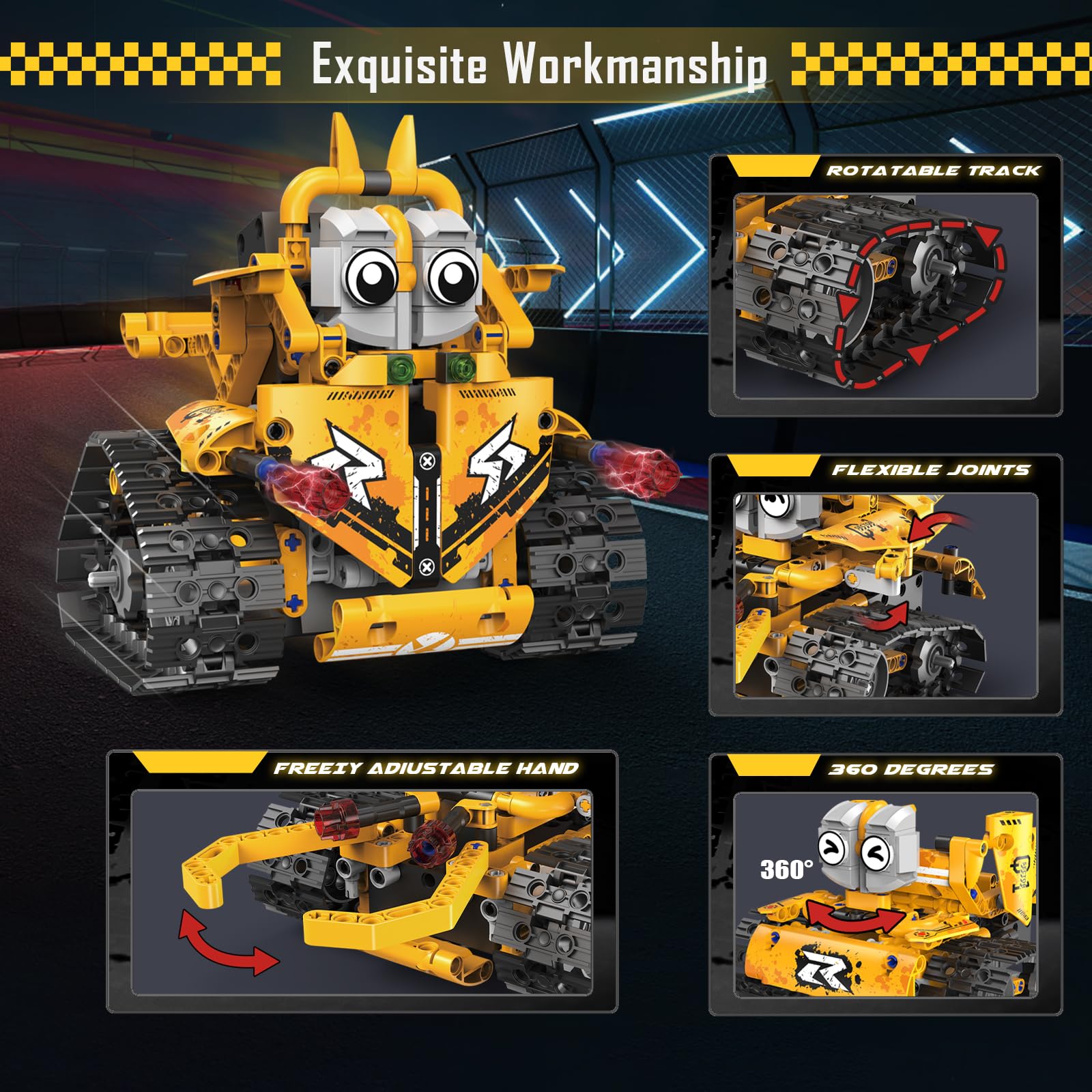 Robot Technic telecomandato per bambini, kit di costruzione di carri armati robot Technic 5 in 1 con app e telecomando, 604 pezzi, regalo di compleanno per bambini di 8, 9, 10, 11, 12+ anni