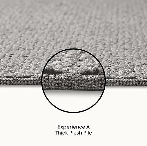 Miniatura 10 de Furnish my Place Alfombra de felpa moderna de dos tonos con patrón de rayas contemporáneo, diseño abstracto abstracto, hecho en Estados Unidos