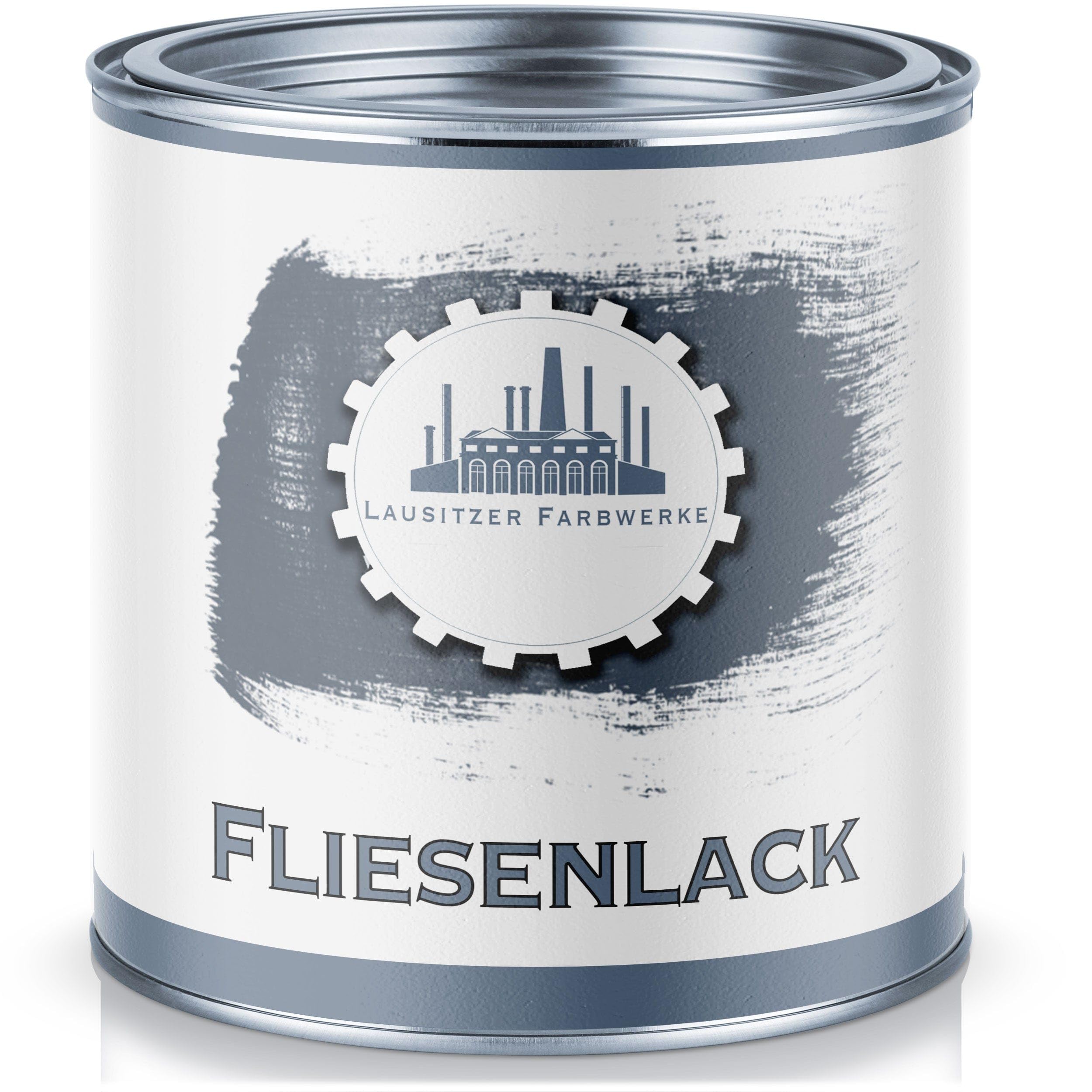 Fliesenlack 2in1 SEIDENMATT Lichtgrau RAL 7035 Grau Grundierung+Lack für Innen & Außen Decklack - besonders robust & schnelltrocknend - Lausitzer Farbwerke (2,5 L)