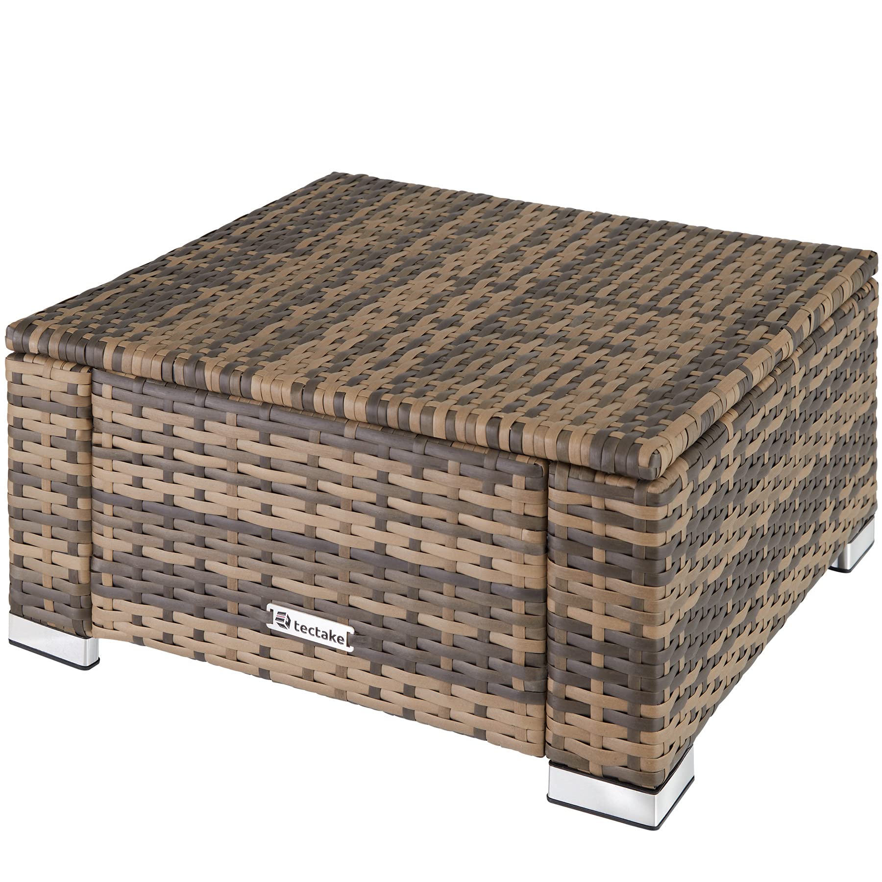 tectake Wicker bank Kreta met aluminium frame, inclusief beschermhoes, Natuur | Leen Bakker