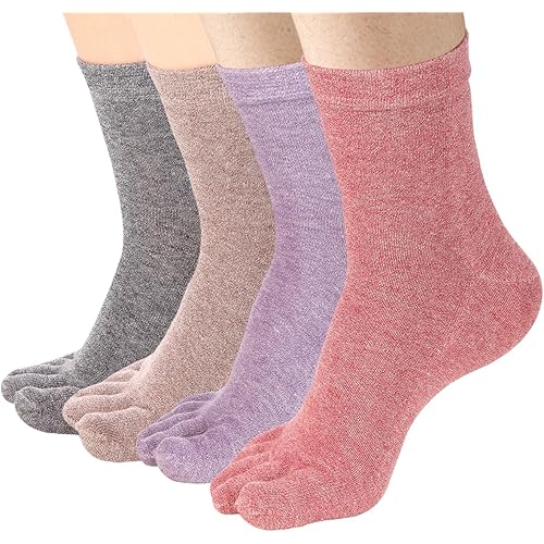 Meaiguo Women's Toe socks For Running Five Finger Socks With Cotton Athletic