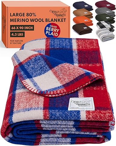 Woolly Mammoth Woolen Company Edición Limitada Granja Freedom Collection Manta de Lana 66