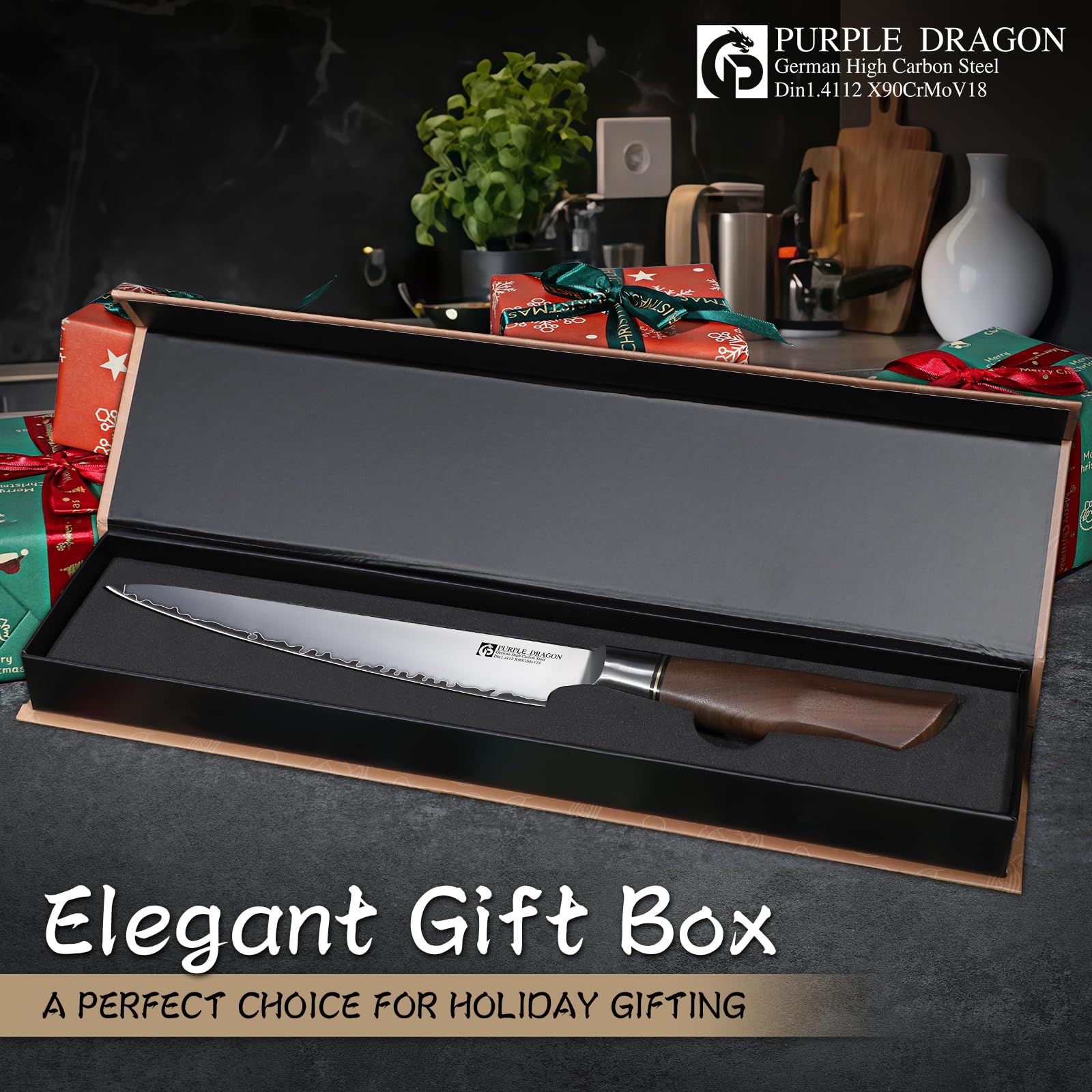 Purple Dragon Gyuto Chef Knife 7.5 Inch Ultra Sharp Kitchen Knife — Amazon image 7
