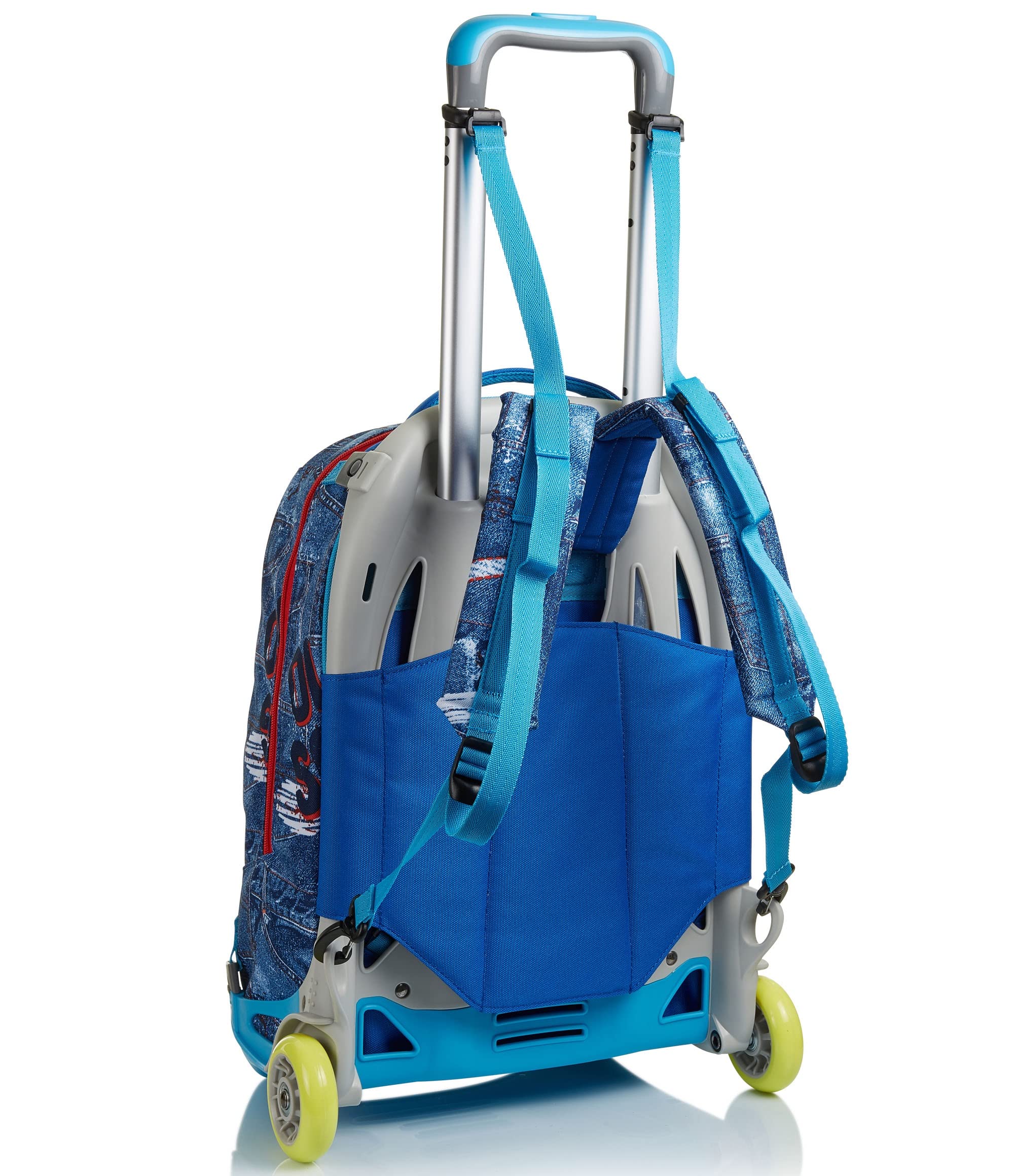 SJ Trolley Backpack 3 in 1 School Bag with Wheels Removable Backpack for School High School Travel & Leisure Girls & Boys