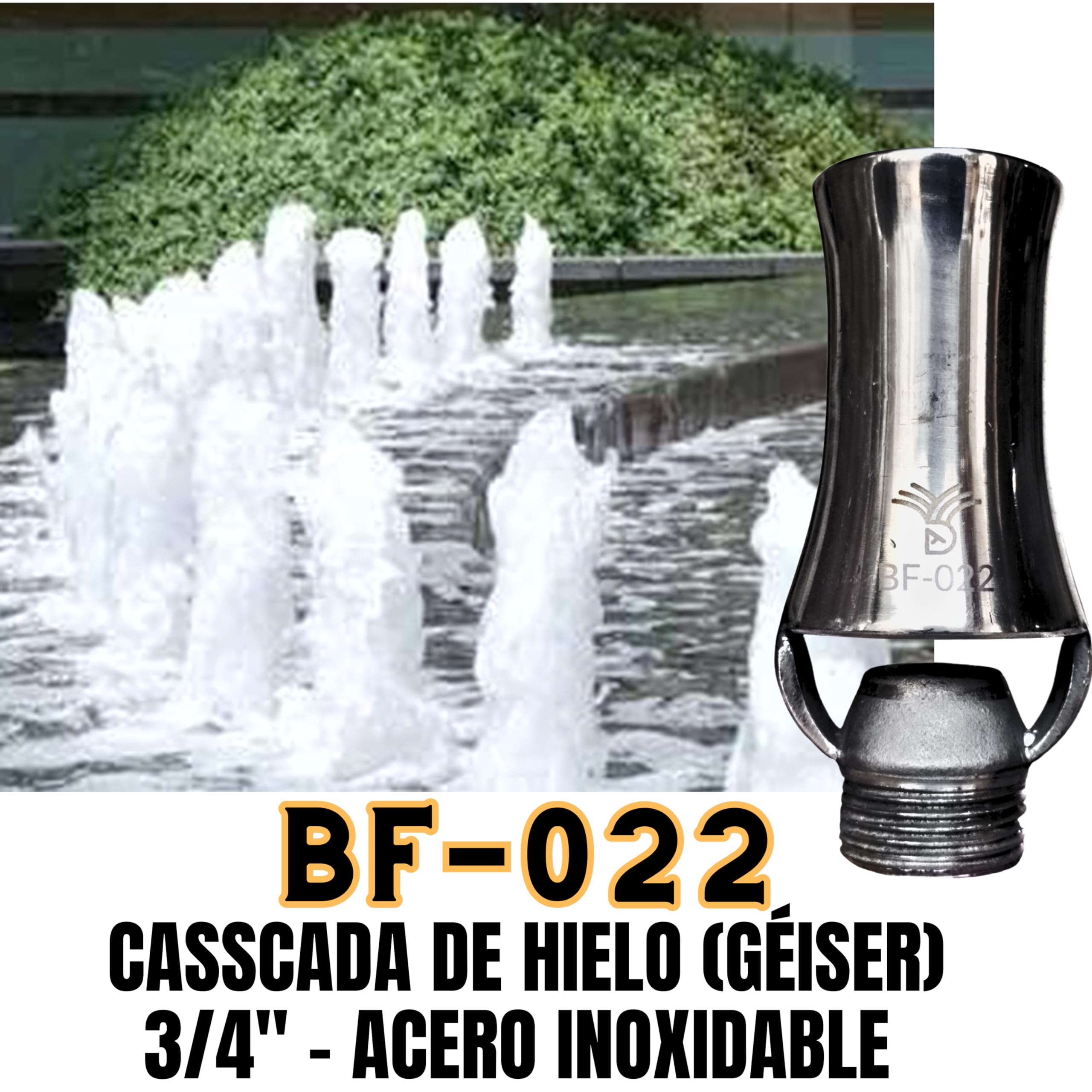 Ugelli per fontane da giardino sommerse - Cascata di ghiaccio 3/4" ACINOX - Ugelli, Beccucci e getti (BF-022)