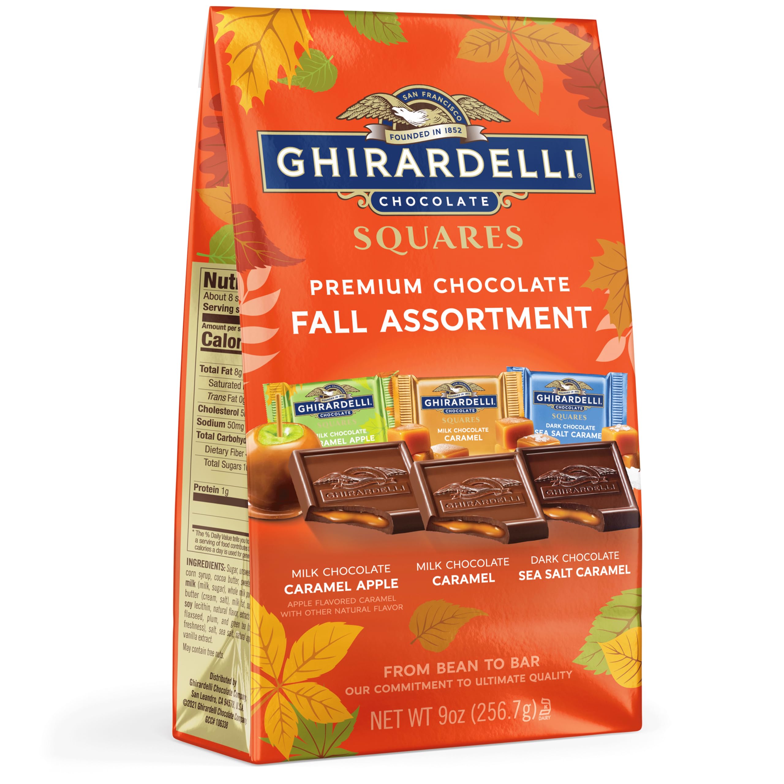 GHIRARDELLI Premium Chocolate Fall Assortment Squares, 9 oz Bag