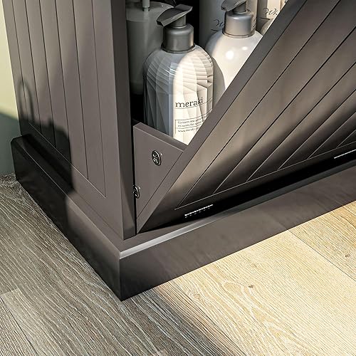 Miniatura 9 de HOMCOM Gabinete de basura abatible para cocina, armario de reciclaje con cajón, color negro