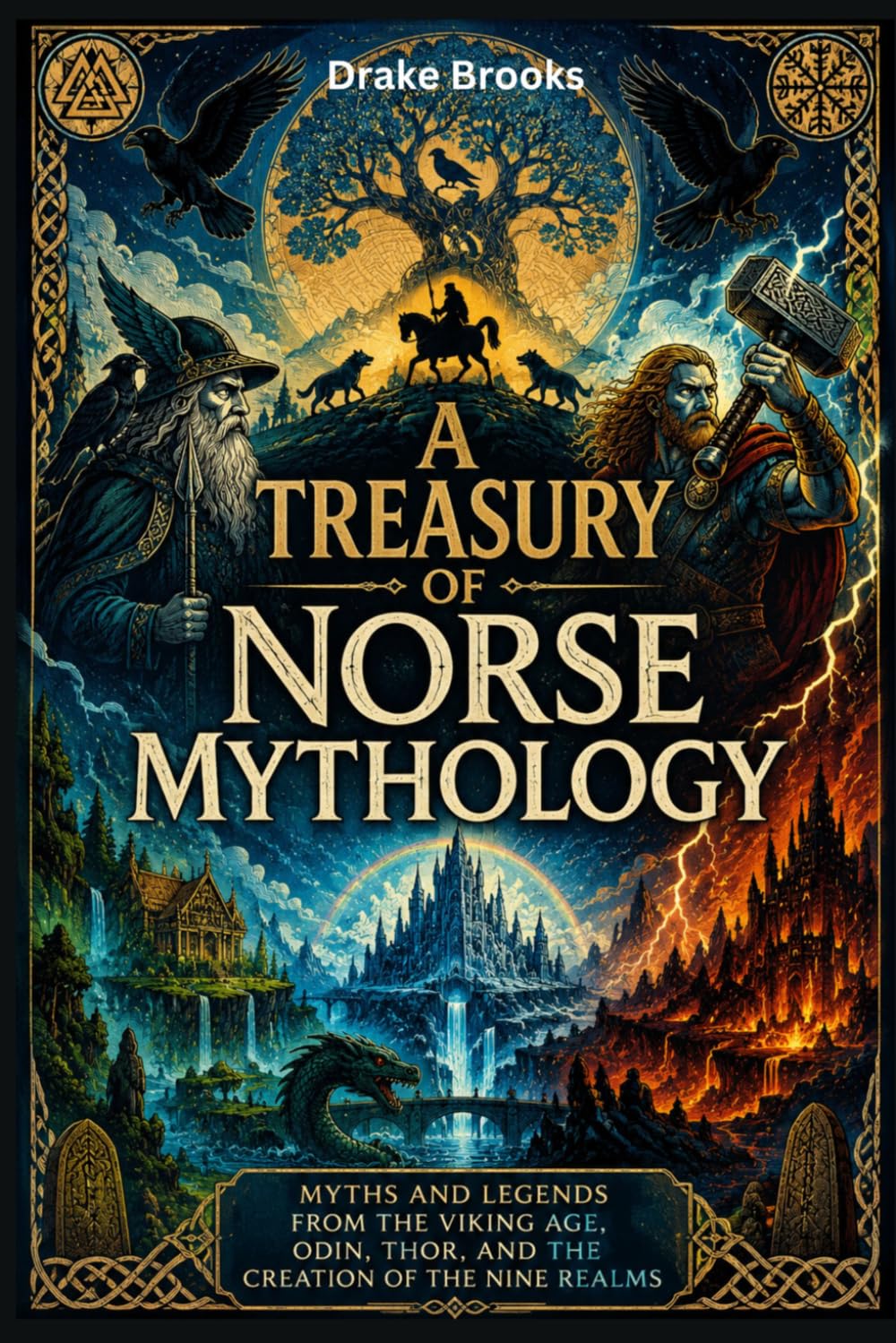 A Treasury of Norse Mythology: Myths and Legends from the Viking Age, Odin, Thor, and the Creation of the Nine Realms