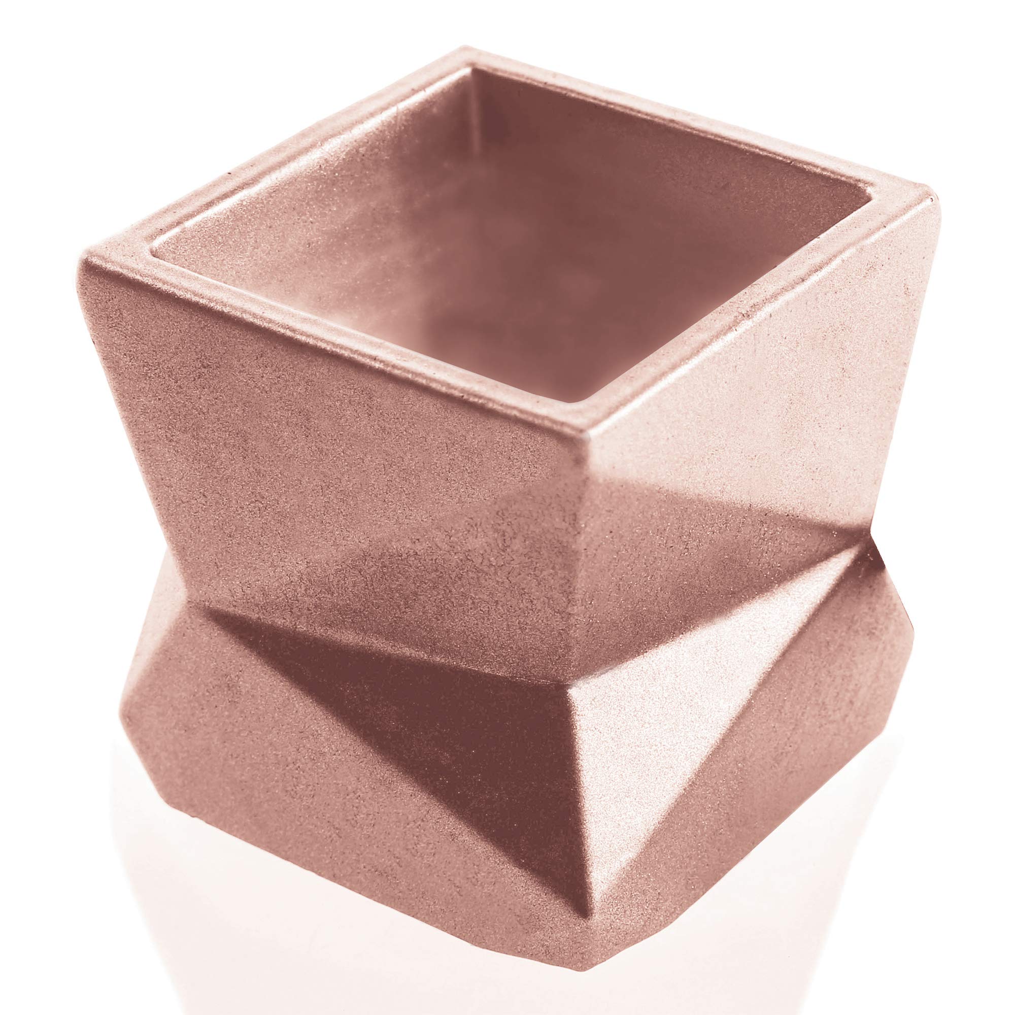 CONCRETTE - Vaso Per Fiori In Cemento 7/7,6 Cm - 17 Colori, Design Moderno, Uso Interno/Esterno