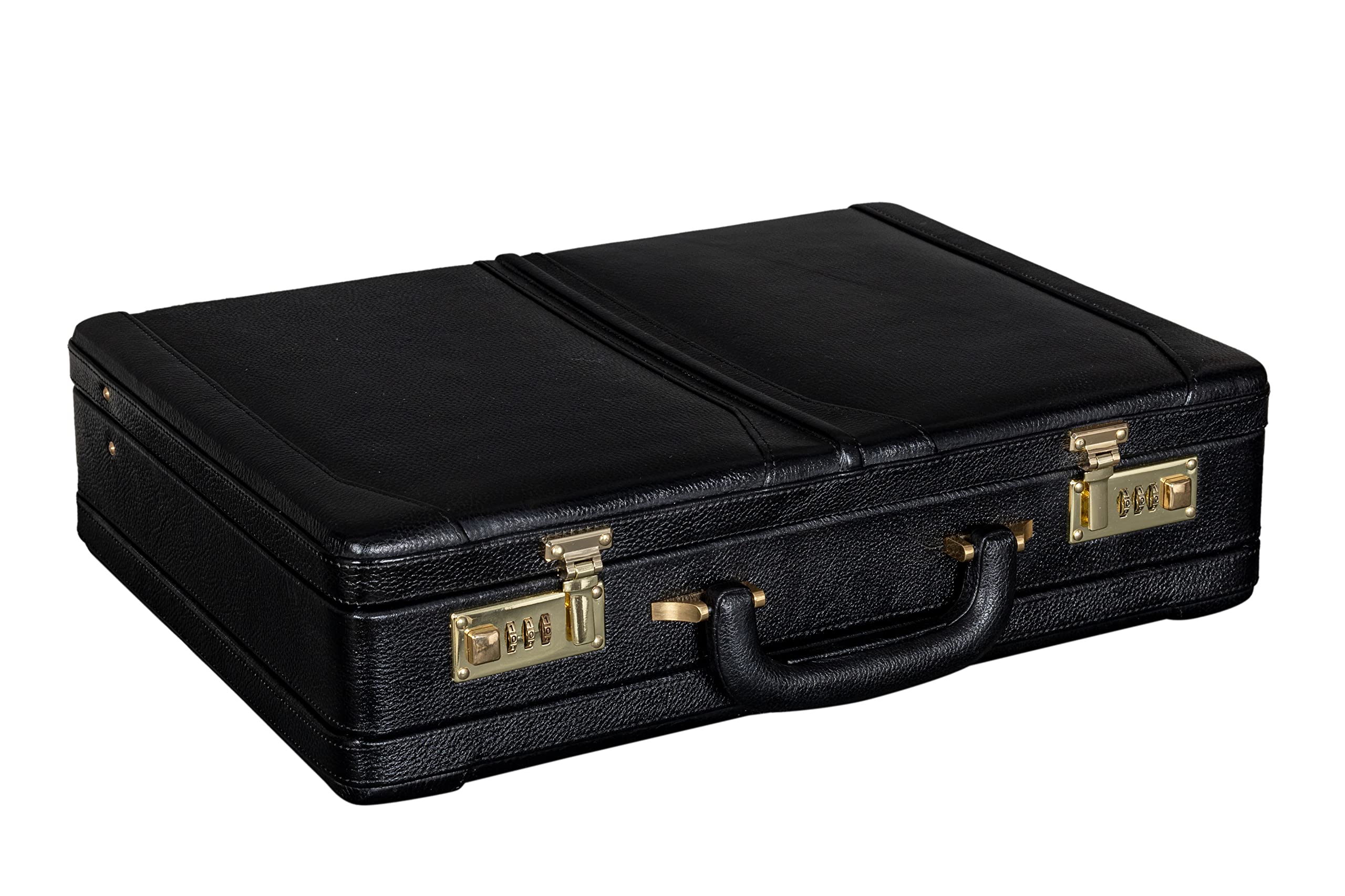 brand leather Mens Classic Handbag, Black-picture-15