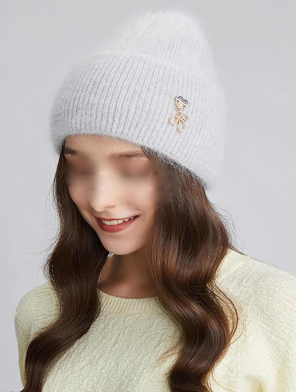 Women's Winter Soft Warm Cuffed Beanie Hat Solid Colors Casual Slouchy Knit Skull Cap Outdoor Sports Cold Weather Hat