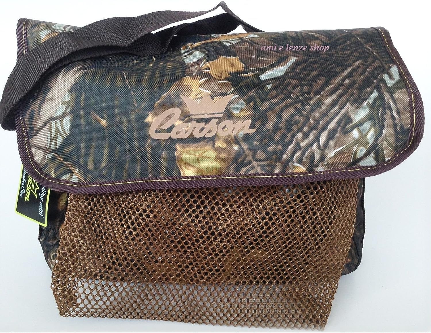 Generico Borsa Porta Cartucce Cartuccera Mimetica Selavagina Con Rete