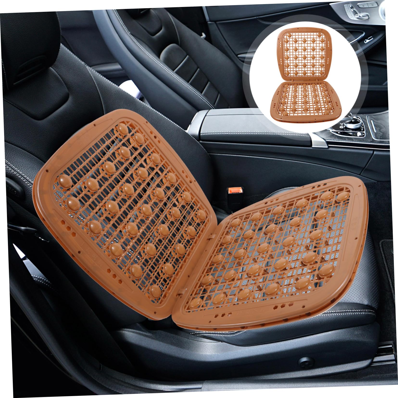 Coussin de Siège Auto en Plastique Marron Antidérapant pour Voiture