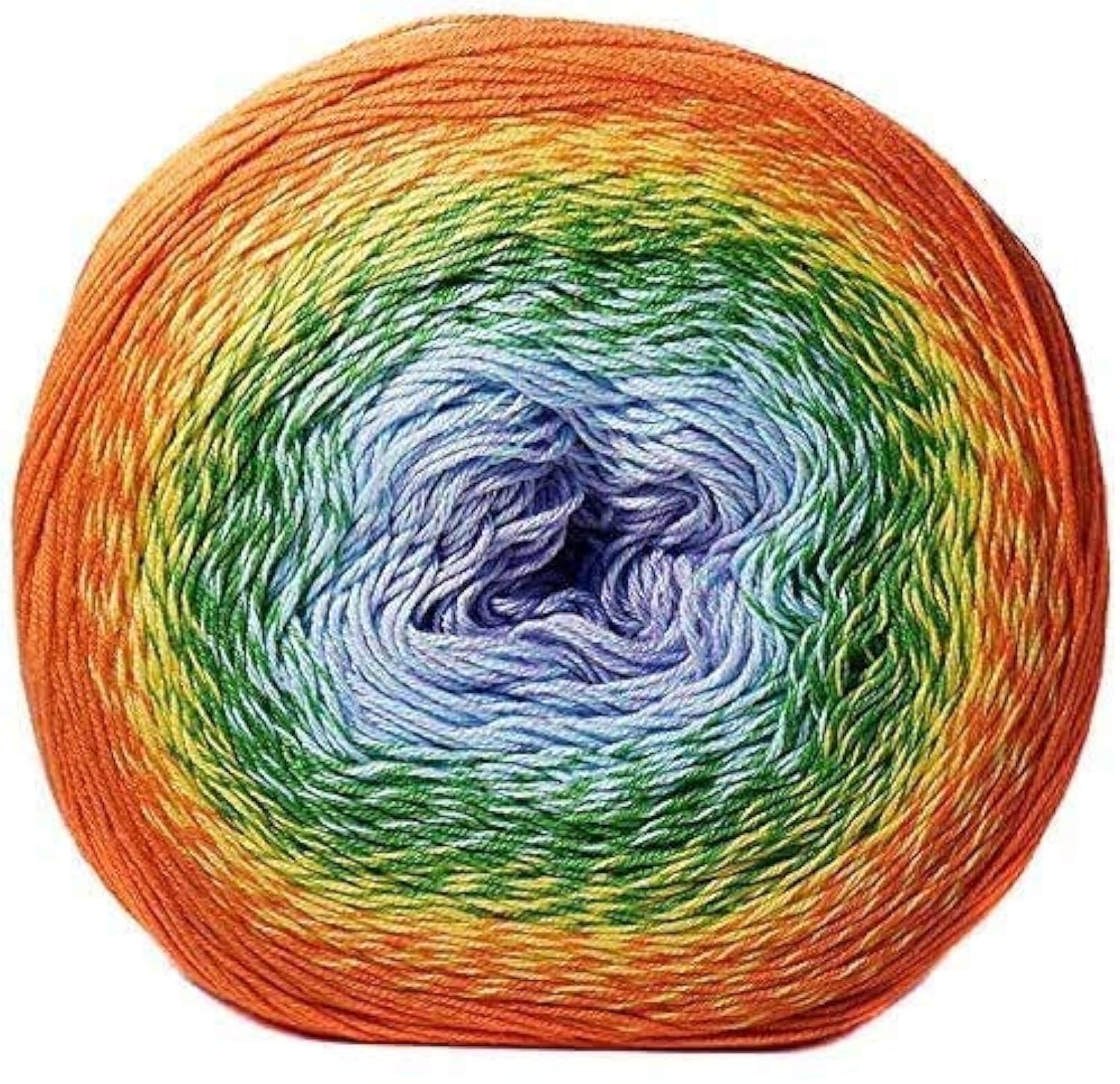 Cotton Yarn Art Flowers 55% Cotton 45% Acrylic 250gr 1094yds Multicolor Rainbow Crochet Sport Yarn (255)