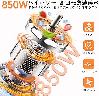 Amazon | 【10点セット・氷も砕ける】ミキサー ジューサー パワフル