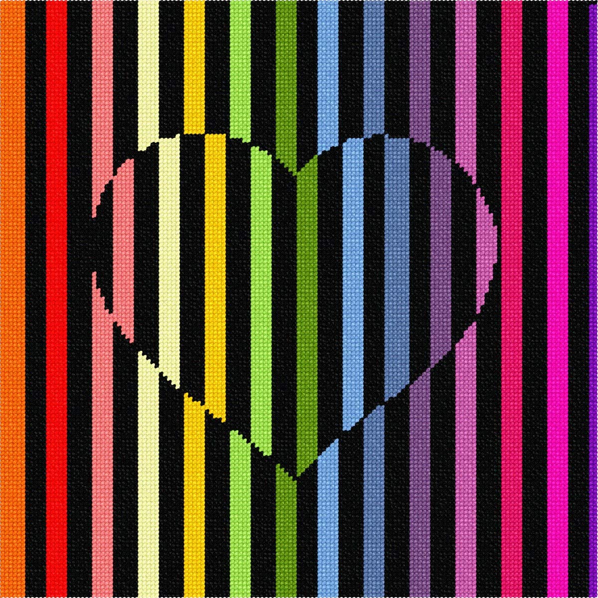 Pepita Needlepoint kit: Heart Illusion, 11