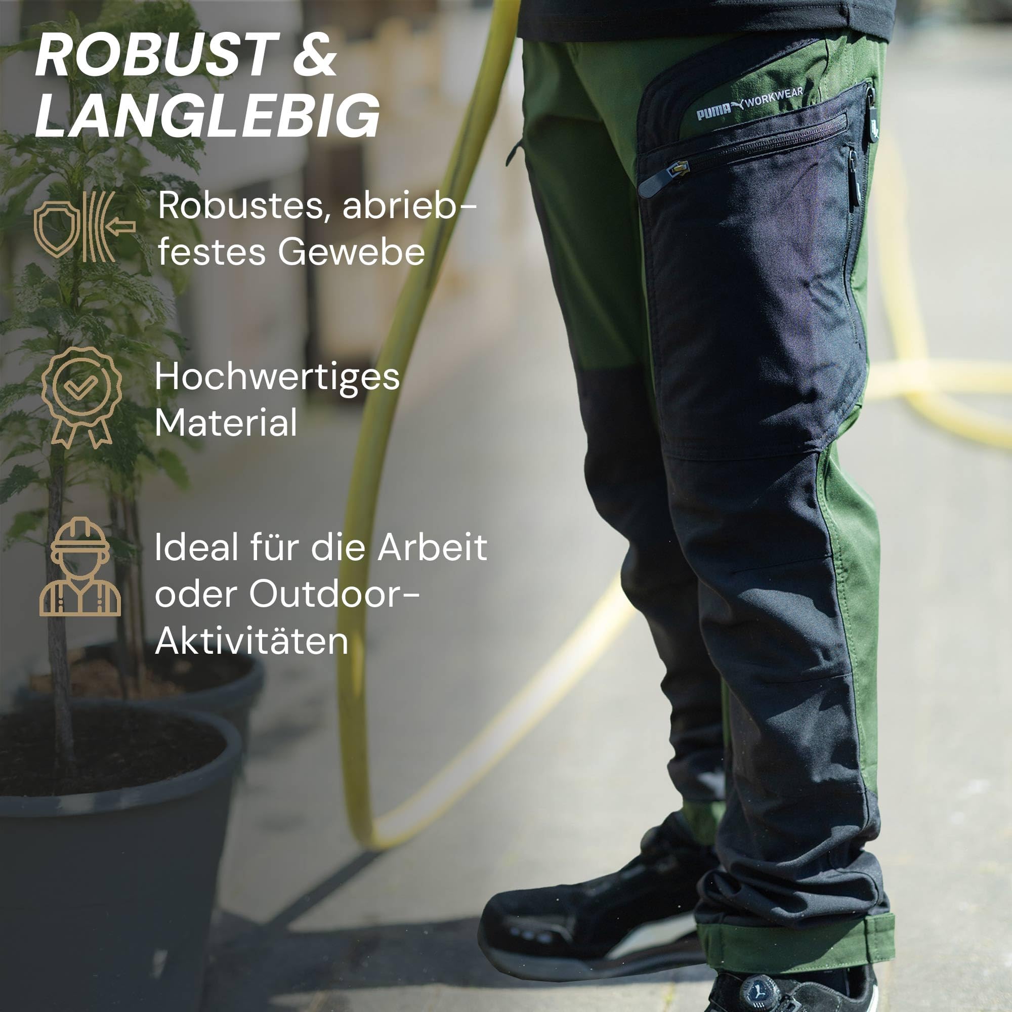 PUMA Workwear Pro-One Adventure Outdoor Wanderhose Herren - Ideal zum Klettern, Bergsteigen, Parkour und mehr – flexibel, verstärkt & strapazierfähig - Outdoor Hosen für Herren