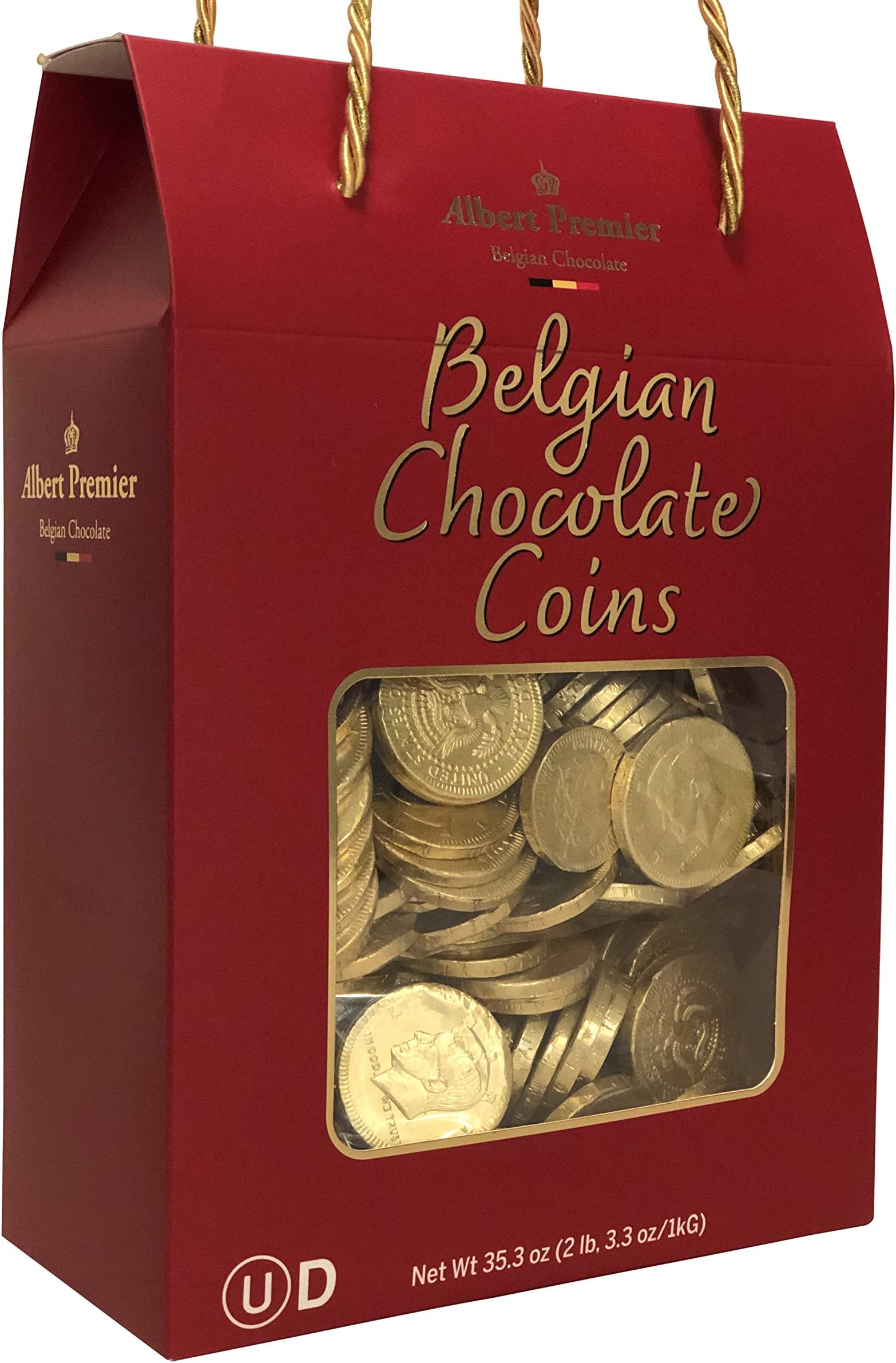 Solid Milk Chocolate Coins by Albert Premier Belgian Chocolatiers - Bulk 2.33 Pounds