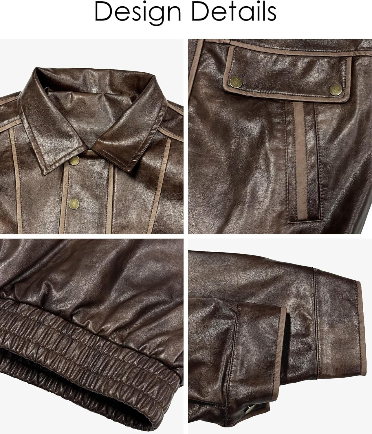 Bakyarder Womens Oversized Y2K Faux Leather Jackets Vintage Plus Size Fashion Motorcycle Coats Fall Fashion Outfits 2025 - Image 4