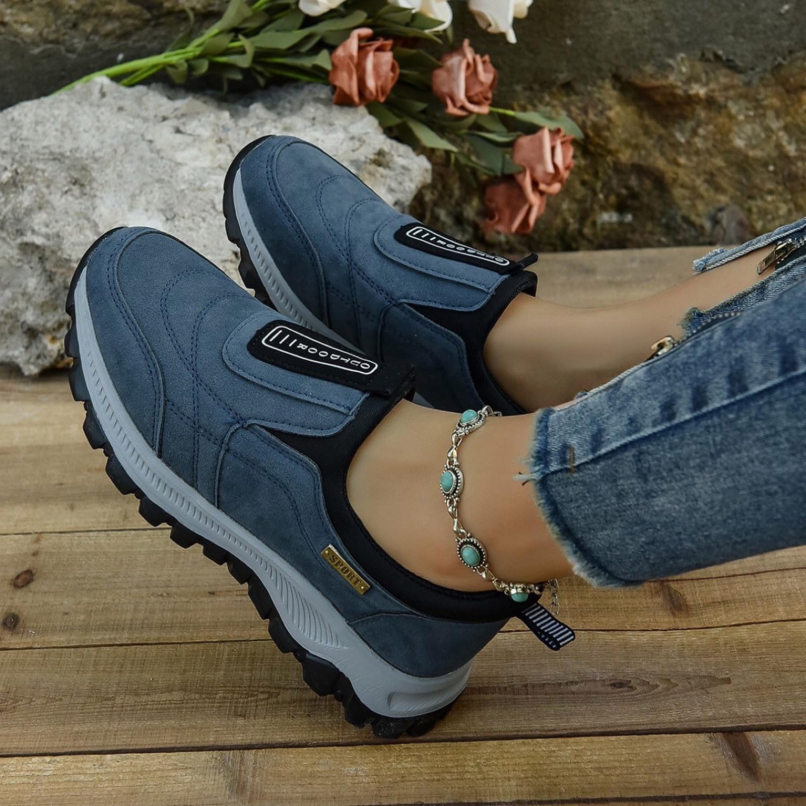 Mocassini da uomo senza lacci, stile casual, in pelle scamosciata, per uso