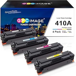 Best GPC Image Compatible Toner Cartridge Replacement for HP 410A CF410A CF411A CF412A CF413A to use with Color Laserjet Pro MFP M477fdw M477fdn M477fnw Pro M452dn M452nw M452dw Printer Toner (4 Pack) Reviews