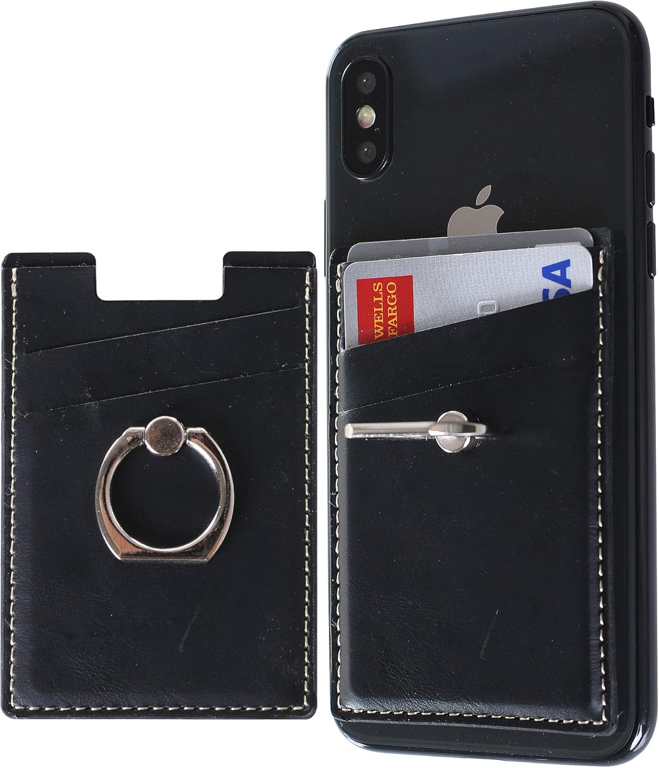 Stick-on Card Holder with Ring Stand for iPhone and Kuwait Ubuy