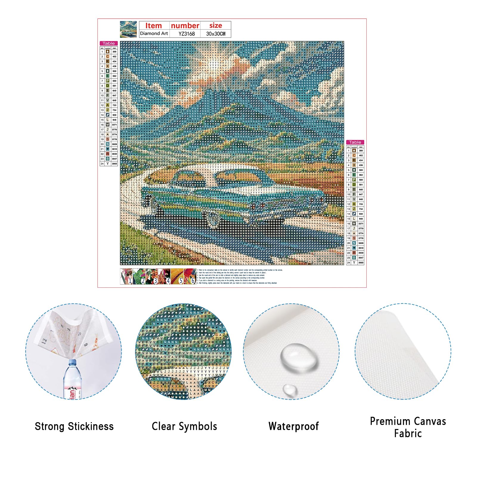 SHEGZHUC Peinture Diamant 40 X 50 Cm Pour Adulte Phare Grand Format Paysage Mer Mosaïque Broderie Point De Croix Art Cadeau Décoration Murale Pour Chambre à Coucher Salon